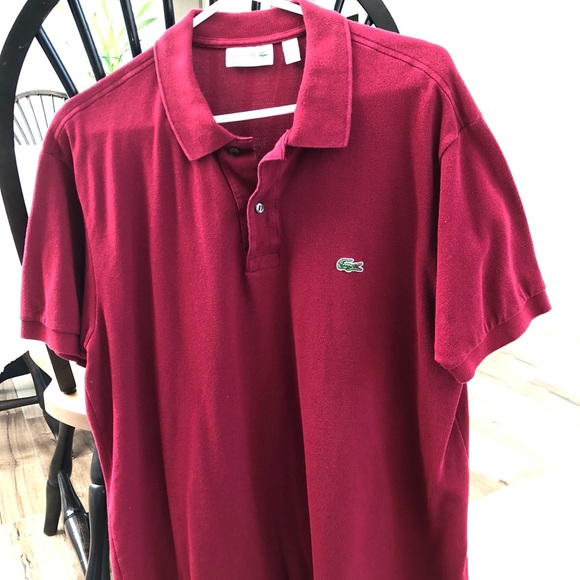 red lacoste t shirt